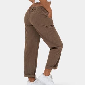 Halara Mid Rise Button Zipper Side Pocket Corduroy Casual Pants small/tall